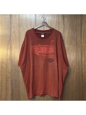 Mens Harley DavidsonGraphic T Shirt Red Wisconsin OconomowocSize 4XL